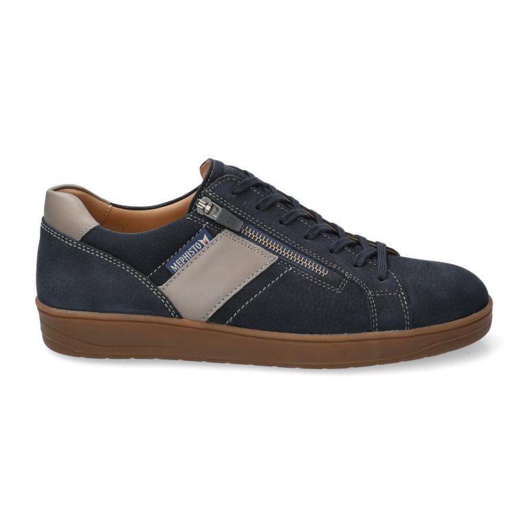 Mephisto HENRIK heren veter sneaker - blauw